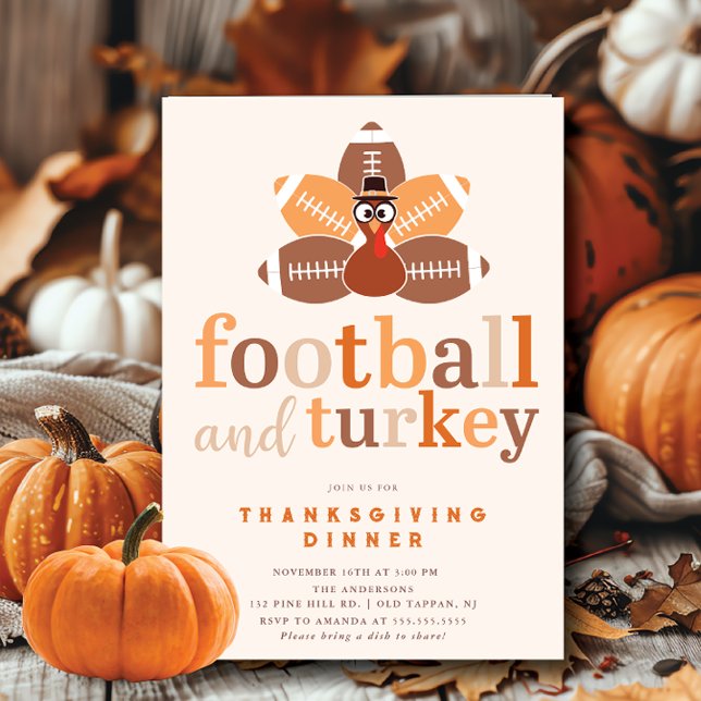Thanksgiving Dinner Touchdown  Invitation (Creator Uploaded)