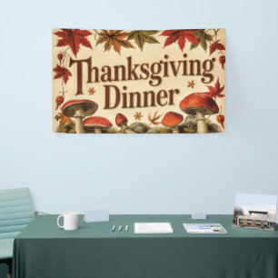 Thanksgiving Dinner - vintage typography Banner