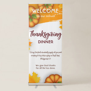 Thanksgiving Dinner Welcome Retractable Banner