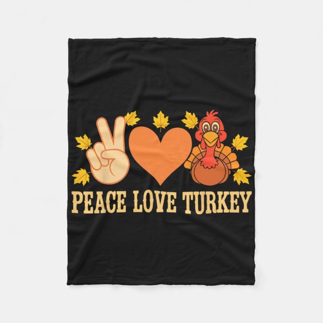 Thanksgiving Dinner You Know Why I'm Here Deviled  Fleece Blanket (Front)
