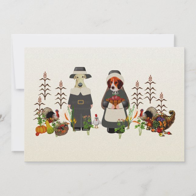 Thanksgiving Dogs Invitation (Front)