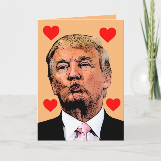 THANKSGIVING DONALD TRUMP KISS Greeting Card (Front)