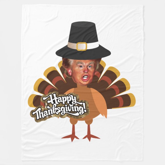 thanksgiving donald trump turkey blanket (Front)