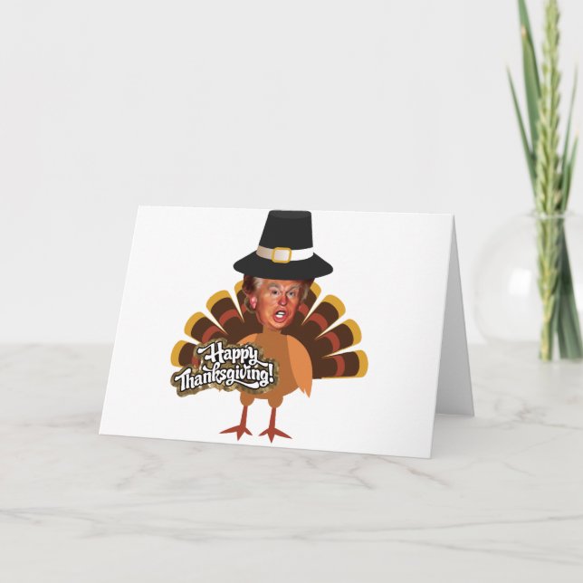 thanksgiving donald trump turkey holiday card (Front)