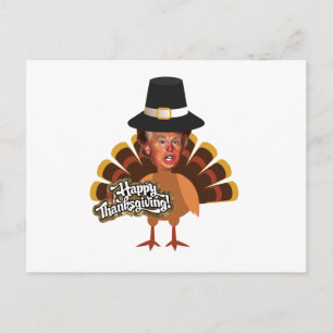 thanksgiving donald trump turkey holiday postcard