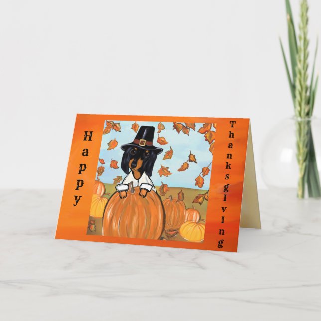 Thanksgiving Doxie Card (Front)