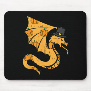 Thanksgiving Dragon Turkey Day Fall Men Women Boys Mouse Mat