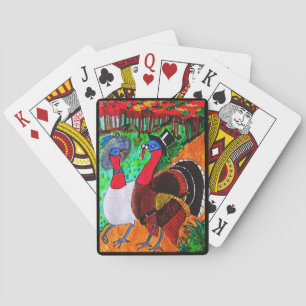 THANKSGIVING DRESSED TURKEYS playing cards