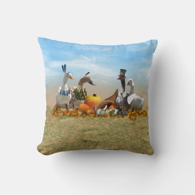 Thanksgiving Ducks Cushion (Front)