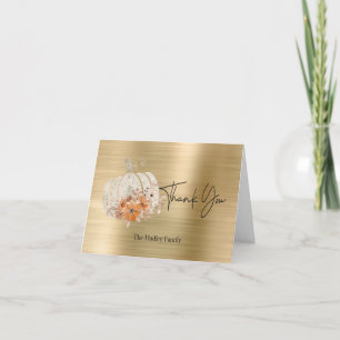 Thanksgiving Elegant Thank You Card