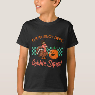 Thanksgiving Emergency Nurse Gobble Squad Scrub To T-Shirt