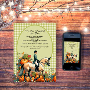 Thanksgiving Equestrian  Invitation