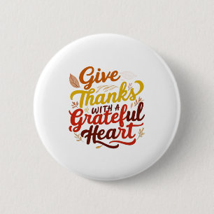 Thanksgiving Fall 6 Cm Round Badge
