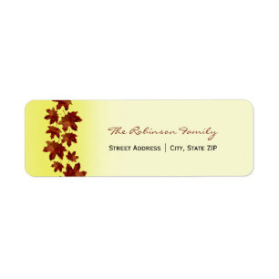 Thanksgiving / Fall Address Labels - Leaves