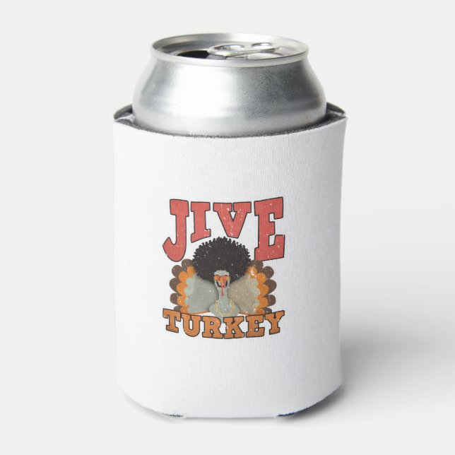 Thanksgiving & Fall Apparel, Jive Turkey - Retro 1 Can Cooler (Can Front)