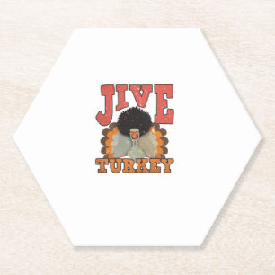 Thanksgiving & Fall Apparel, Jive Turkey - Retro 1 Paper Coaster