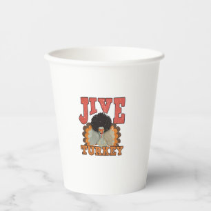 Thanksgiving & Fall Apparel, Jive Turkey - Retro 1 Paper Cups