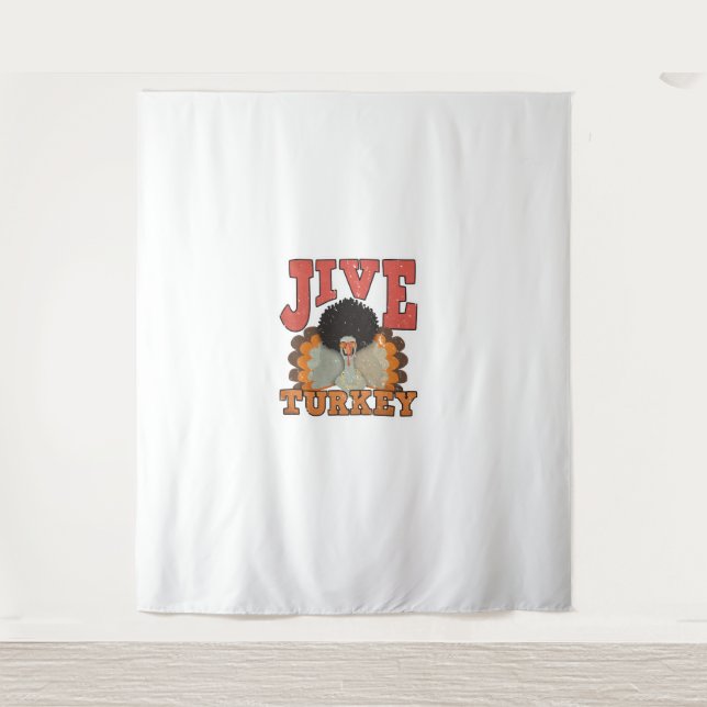 Thanksgiving & Fall Apparel, Jive Turkey - Retro 1 Tapestry (Front)