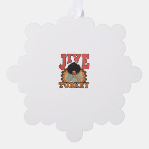 Thanksgiving & Fall Apparel, Jive Turkey - Retro 1 Tree Decoration Card