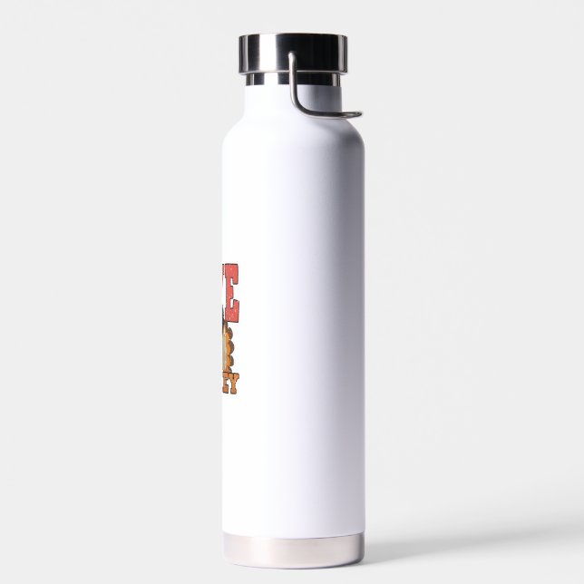 Thanksgiving & Fall Apparel, Jive Turkey - Retro 1 Water Bottle (Left)