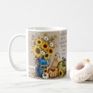 Thanksgiving fall autumn floral sunflower coffee mug