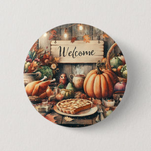 Thanksgiving/Fall/Autumn/Vintage  6 Cm Round Badge
