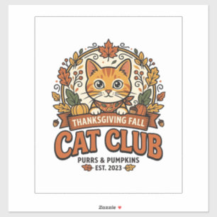 Thanksgiving Fall Cat Cat Lover Gift - Thanksgivin