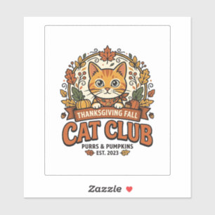 Thanksgiving Fall Cat Cat Lover Gift - Thanksgivin