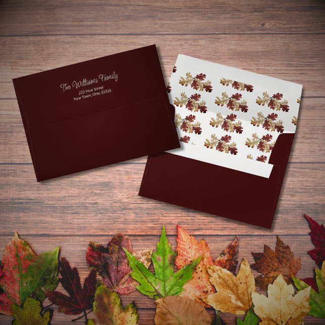 Thanksgiving Fall Foliage Rustic Autumn  Envelope (Creator Uploaded)