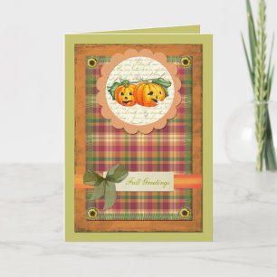 Thanksgiving, Fall Greeting Holiday Card