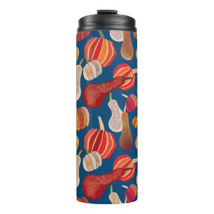 Thanksgiving. Fall. illustration with pumpkin. Thermal Tumbler