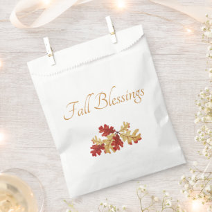 Thanksgiving Fall Leaves Autumn Rustic  Favour Bags