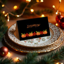 Thanksgiving Fall Leaves Individual Place Cards