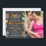 Thanksgiving fall pregnancy announcement Autumn<br><div class="desc">♥ An adorable way to announce your pregnancy! A cute card with a fall autumn theme. You can add your own photo!</div>