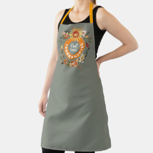 THANKSGIVING Fall Wreath   Personalised Chef Apron