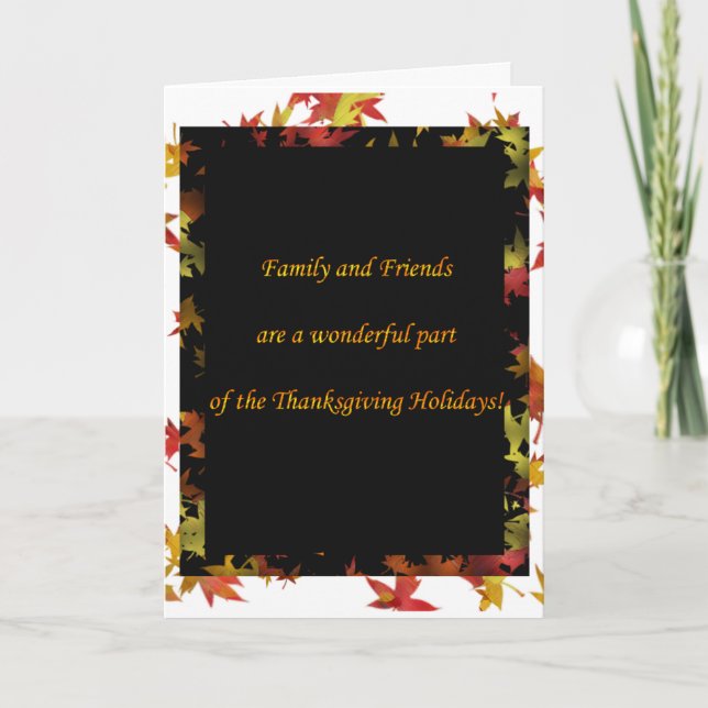 Thanksgiving Family and Friends Cards (Front)