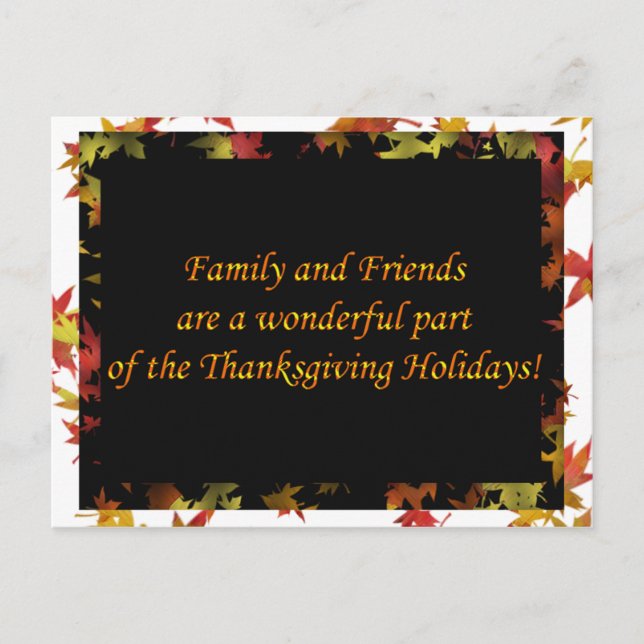 Thanksgiving - Family and Friends Cards (Front)