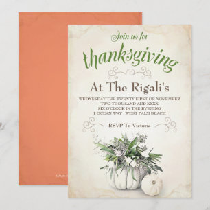 Thanksgiving Family Dinner Invitation