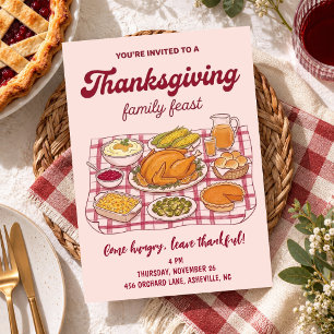 Thanksgiving Family Feast Dinner Party Fall Invitation