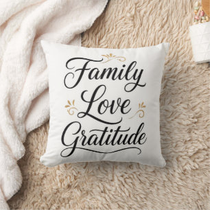 Thanksgiving Family Gratitude Cushion