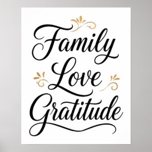 Thanksgiving Family Gratitude Poster