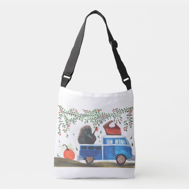 Thanksgiving Feast Delivery Crossbody Bag (Front)