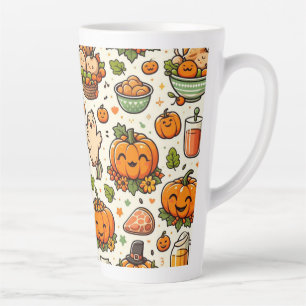 Thanksgiving feast family latte mug