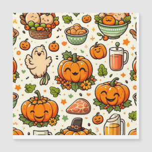 Thanksgiving feast family magnetic invitation