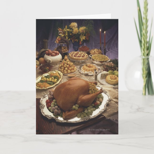 Thanksgiving feast holiday card (Front)