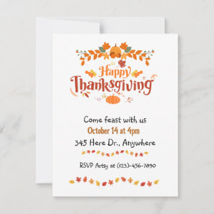 Thanksgiving Feast Invitation