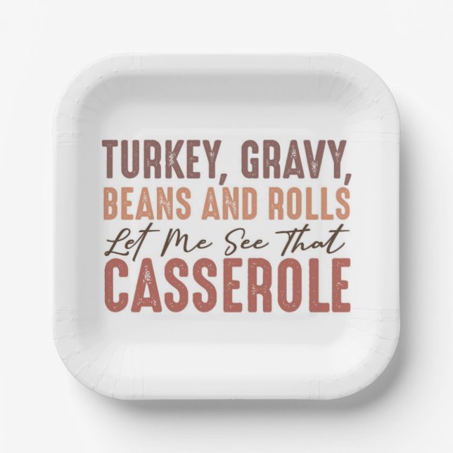 Thanksgiving Feast Paper Plate (Front)