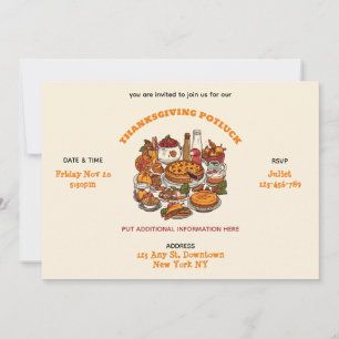Thanksgiving Feast Potluck Invitation