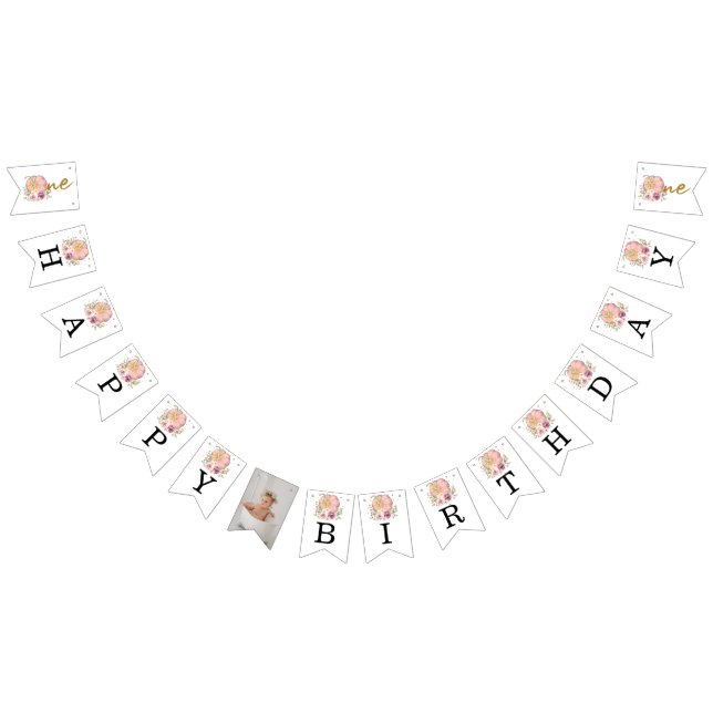 Thanksgiving First Birthday Pumpkin Bunting (All)