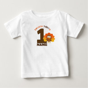 thanksgiving First birthday shirt little turkey